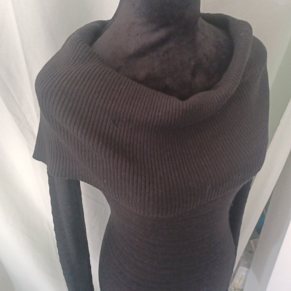 Long Black Cowell neck sweater size S